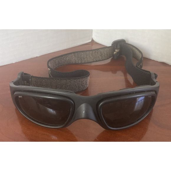 Wiley X Black Sunglasses Padded Goggles WX+S Lens with Head Wrap Strap - Picture 1 of 9